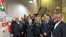 Die geehrten Mitglieder der Feuerwehr VS-Schwenningen: Dietmar Bockje (50 Jahre), Wener Kirchner (50), Melissa Castiello (15), ...