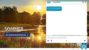 Let‘s go: DonauQuelli spricht derzeit 19 Sprachen – hier beispielsweise Englisch.