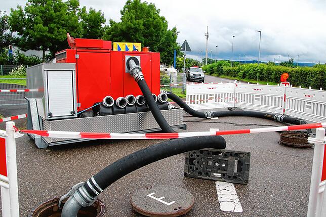 Diese Pumpe soll die Schmittenau bei Bedarf für Überflutungen retten.