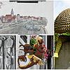 Wandbild, Relief, goldener Meerjungfrau und eine Skulptur mit Stacheln: Wo sind diese Details in Radolfzell zu finden?