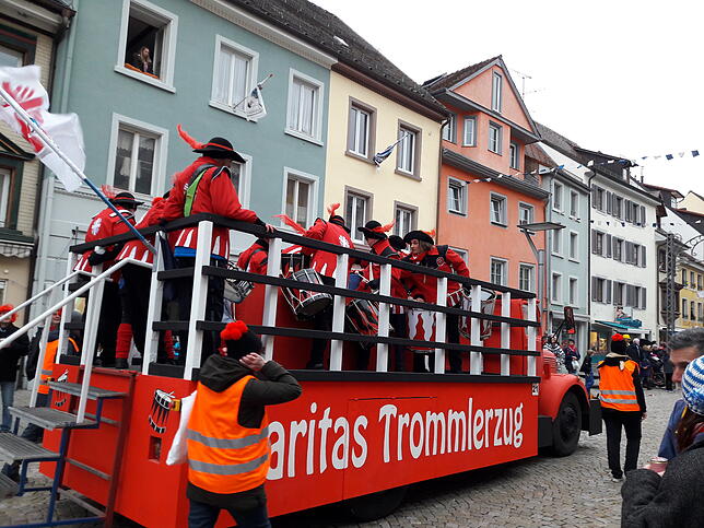 Der Trommlerzug der Caritas ist immer ein Garant für gute Laune.