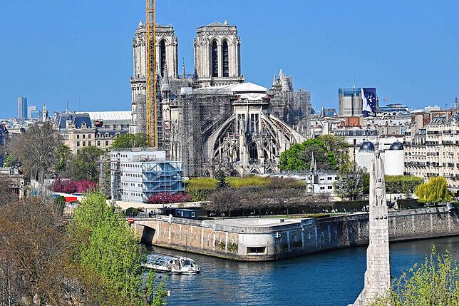 Blick auf die Notre-Dame-Baustelle in diesem März.