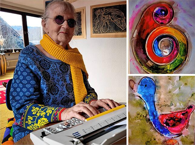Gabriele Bueb ist blind – und fertigt dennoch Kunstwerke an.