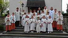 14 Kinder haben in der der Pfarrei St. Laurentius Markelfingen die Erstkommunion gefeiert.