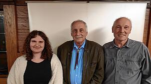 Saskia Schlachter (v.l.) und Wilhelm Montsko wurden wieder gewählt, neuer Besitzer ist Harald Baldischwieler. Foto: Sackmann