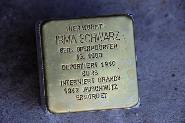 Stolperstein für Irma Schwarz
