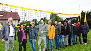 Unterstützer, Helfer und Spender (von links): Martin Rupp, Angelika Bernhardt-Welte, Karl Hafen, Mario Lieb, Jakob Krimmel, Raphael ...