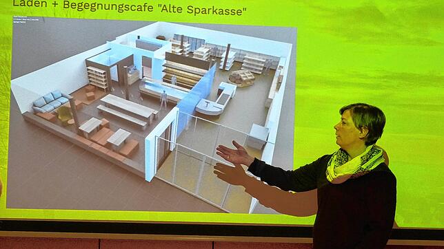 Carolin Ast stellte erste Planungen für den Nahversorger im Sparkassengebäude vor. Wenn alles klappt und der Zuschuss aus dem ...