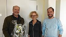 Die neue Rektorin der Albbruck Gemeinschaftsschule Stefanie Netzhammer wird von Bürgermeister Stefan Kaiser (links) und Konrektor ...