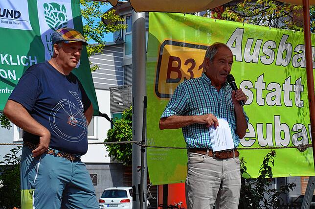 Paul Kappler, Sprecher der Tour de Natur, und Franz Beer vom BUND Markdorf (von links).
