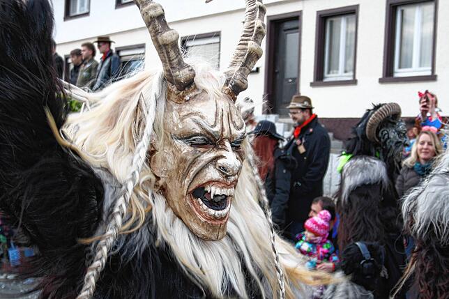 Bild 17: Herrischrieder Dorffasnacht: Hooriwälder und Dorfbuebe zeigen beeindruckende Masken