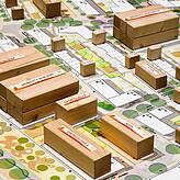 Wo im geplanten Stadtviertel Reihenhäuser, Geschosswohnungsbau, Hochgaragen und Einrichtungen wie Schulen, Kitas oder Pflegeheim geplant ...