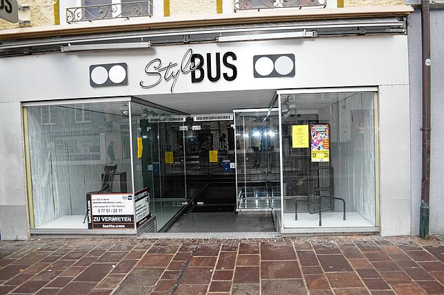Auch die Verkaufsflächen von Style Bus in der Kaiserstraße stehen derzeit leer.
