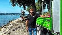 André Lerner, Abteilungsleiter des Bereichs Straßenunterhaltung der Technischen Betriebe Konstanz (TBK), gibt einen Einblick in die ...