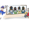 Nach der verbotenen Fotoaktion auf dem Teufelstisch stellt sich für den Narrenpolizisten die Frage, wer wohl unter den Häsern steckte? ...