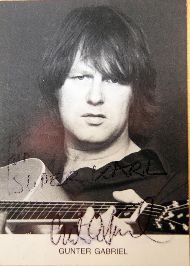 Autogrammkarte von Gunter Gabriel.