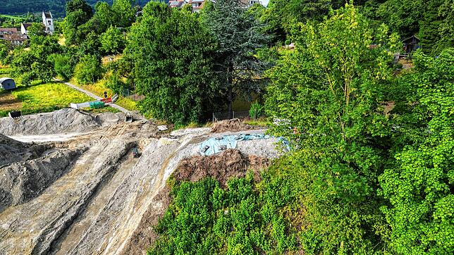 Bild 12: Aktuelle Drohnenfotos: So sieht es auf der Baustelle an der gesperrten „Müllstraße“ aus