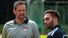 Rückkehr: Thorsten Szesniak (links), Trainer des FV Lörrach-Brombach, und Michael Hagmann, Trainer des SV 08 Laufenburg, haben vor dem ...
