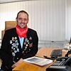 Bürgermeister Stefan Keil wurde zwar von den Narren abgesetzt, war aber trotzdem am Folgetag ganz normal im Büro, denn die Arbeit hört ...
