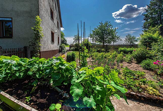 Einen hübschen Bauerngarten gibt es im Sauldorfer Ortsteil Roth bei der Familie Butscher zu sehen.
