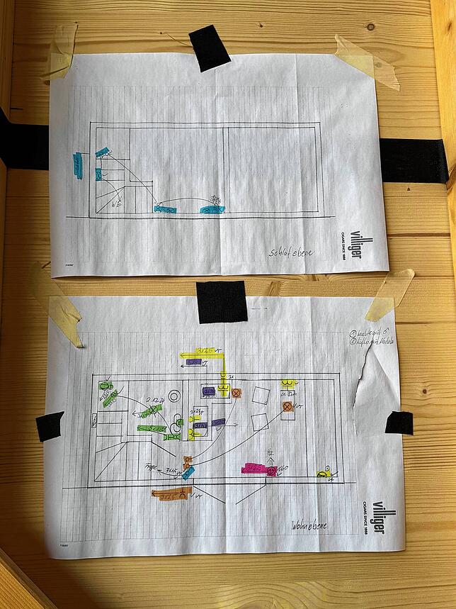Auch die Baupläne haben die Schüler mit Unterstützung selbst erstellt.