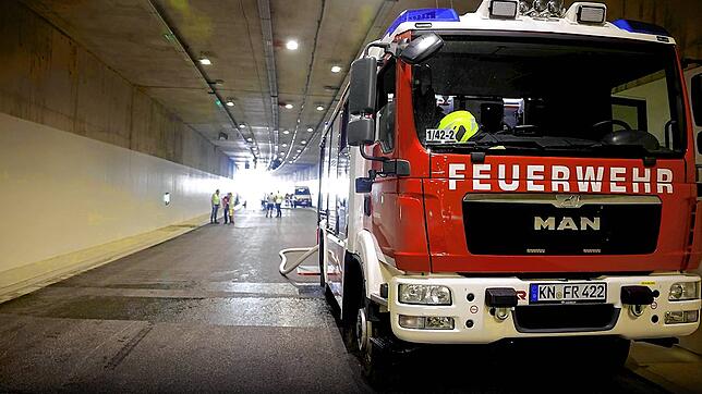 (Archivbild) Die Feuerwehr Reichenau ist die Innenansicht des Waldsiedlungstunnels mittlerweile gewöhnt.