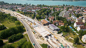 Bild : B33-Baustelle: Das Mega-Projekt aus der Luft