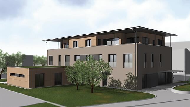 Eine Visualisierung zeigt das Ärztehaus in Wutöschingen.