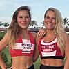 Tamara (links) und Sabrina Benz stellen ihre sportlichen Fähigkeiten auf die Probe – und das vor internationalem Publikum.