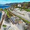 Das neue Gasthaus &bdquo;Uferpark 57&ldquo; im Uferpark von Überlingen, auf dem Gelände der Landesgartenschau 2021.