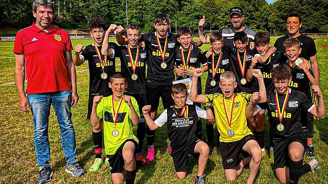 Die glücklichen D-Junioren des FC 08 Villingen