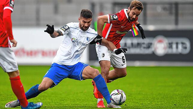 Kai Brünker (links) feierte am Wochenende nach zweieinhalbmonatiger Pause sein Comeback im Drittliga-Spiel der Magdeburger beim SC ...
