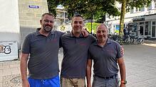 Freuen sich schon auf das Altstadtfest auf dem Seetorplatz, an dem die Holzhauer ihre Bühne und die Stände aufbauen werden: (von links) ...