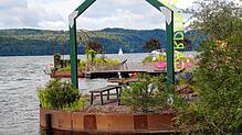 Dieser von der Firma Van den Elzen Garden Design aus Überlingen gestaltete Schaugarten wurde im Sturm vom Steg getrennt. Jetzt ist er ...