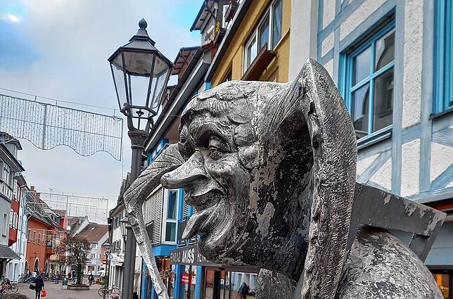 Ist erwähnt in Deutschlands „ältester Fasnachtszeitung Narhalla“: Der Kappedeschle-Brunnen in Radolfzell.
