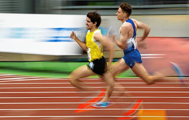 Timo Benitz im Einsatz: Hier bei den deutschen Meisterschaften 2018 im Rennen über 1500 Meter – er gewann die Goldmedaille.