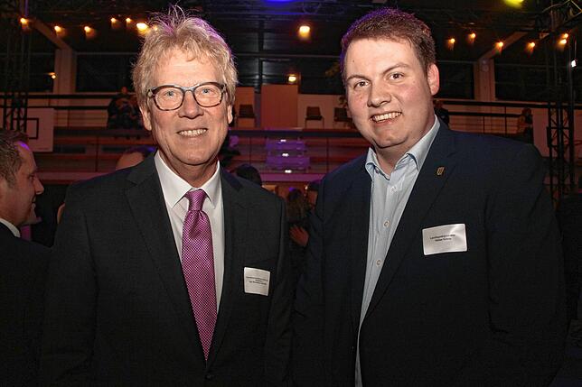 Unternehmer Dietmar Kühne und der Grünen-Landtagsabgeoprdnete NIklas Nüssle.
