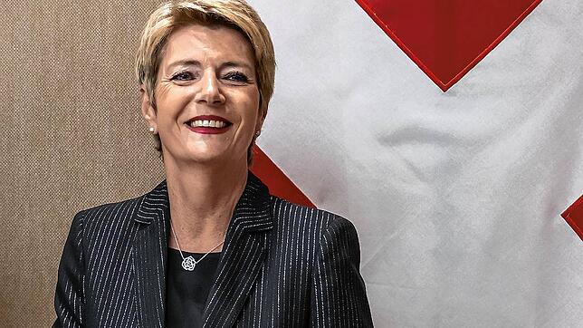 Die Schweizer Bundespräsidentin Karin Keller-Sutter will die hohen US-Zölle auf Schweizer Importe abwenden.