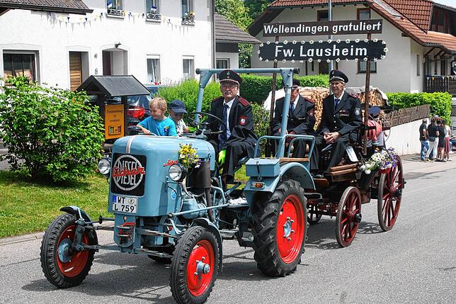 Bild 34: Gute Laune beim Bezirksmusikfest in Lausheim