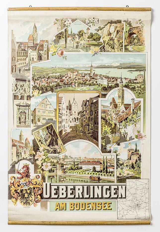 Das erste großflächige Werbeplakat der sich entwickelnden Tourismusstadt stammt aus dem Jahr 1898. Es zeigt die wichtigsten ...