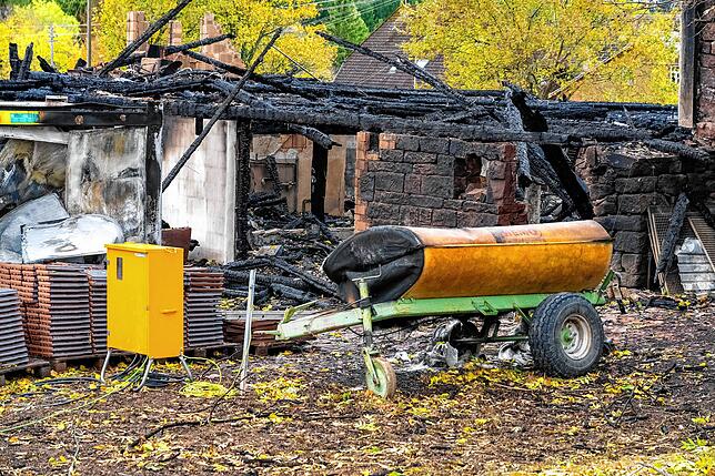 Hier wird deutlich, wie stark das Feuer gewütet hat.