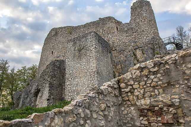 Die Südseite der Ruine Falkenstein.