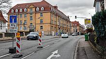 Auf dem Hindenburgring kann man seit 20. November nicht mehr in Richtung Brigachtal abbiegen. Umleitungen sind ausgeschildert.
