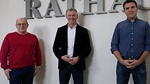 Das bisherige Spitzentrio im Rathaus von Heiligenberg (von links): Stellvertretender Hauptamtsleiter Gerhard Sing, Bürgermeister Frank ...