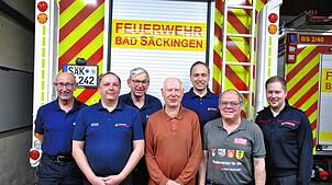 Der ergänzte Vorstand des Fördervereins der Feuerwehr Bad Säckingen (von links): Andreas Höltmann, Roy Dede, Wolfgang Butz, Gernot Hein, ...