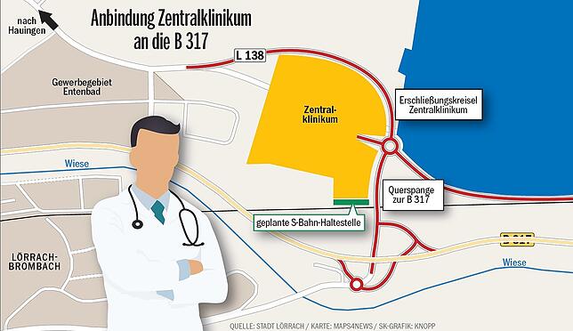 Bild 3: In das Thema Zentralspital kommt Bewegung: Während im Kreis Waldshut nun die Projektanalyse startet, soll im Kreis Lörrach ab 2020 gebaut werden