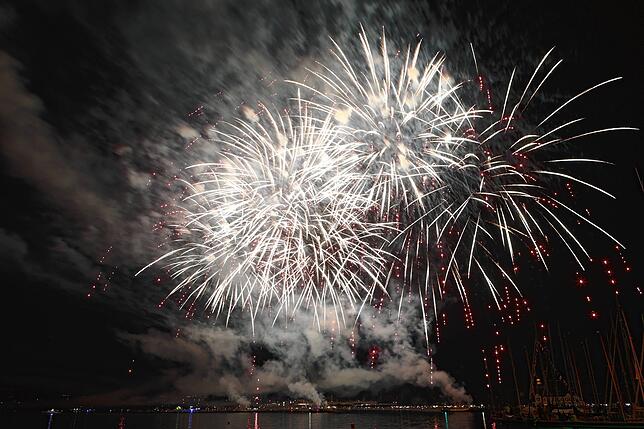 Bild 14: Es knallt beim Seenachtfest 2025! Das Feuerwerk über dem Bodensee lädt zum Staunen ein