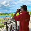 Ein Rettungsschwimmer der DLRG beim Wachdienst am Schlosssee in Salem. Dort kommt es während der Badesaison immer wieder zu Unfällen im ...