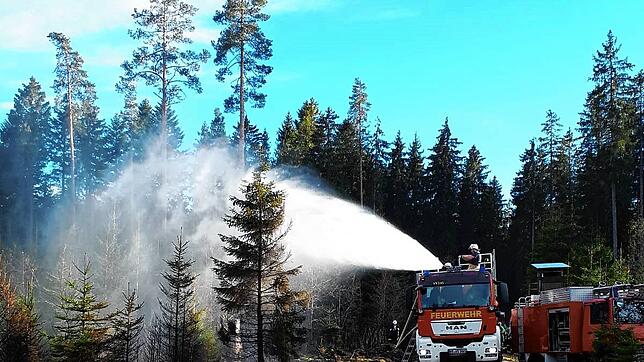 Rückblick: Im April 2019 muss die Feuerwehr einen Brand im Hubertshofener Wald löschen. In der Folge hat die Wehr die Ausrüstung angepasst.