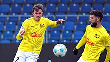 Frederick Bruno (links) feierte beim Villinger Gastspiel in Hoffenheim seine Regionalliga-Premiere. Aber auch er konnte die zehnte ...